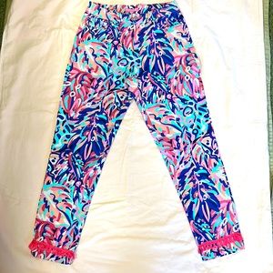 Simply Southern Rainforest Jeans, Stretch, Tassels, size Small 6-8, EUC